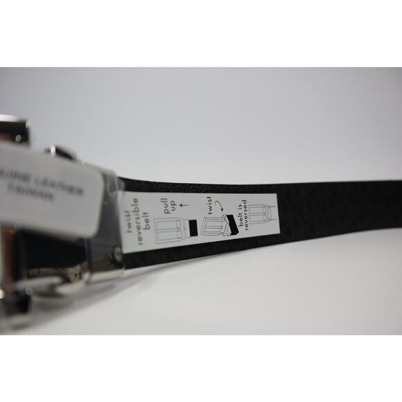 MICHAEL Michael Kors Grey‎ Snake and Black MK Reversible Belt Size S - Picture 6 of 6